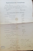 Bizonyítvány. Tanítónőképezdei bizonyítvány Fürst Emma részére. Kelt Buda, 1873. július 31. Zirzen Janka aláírásával.