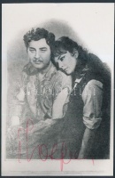 Ilosfalvy Róbert(1927-2009) magyar operaénekes, tenor aláírása az őt ábrázoló fotón