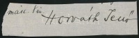 Horváth Jenő (1910-1968), színész. Aláírás kivágáson.
