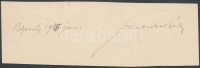 Szabados Béla (1867-1936), zeneszerző. Aláírás kivágáson.