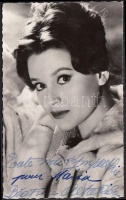 Beatrice Altariba (1939-) francia színésznő saját kezű aláírása az őt ábrázoló fotóképeslapon / autograph signature.