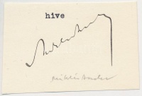 Miklós Andor (1880-1933) újságíró, lapszerkesztő, Az Est tulajdonos-főszerkesztője, az Athenaeum Irodalmi és Nyomdai Rt. elnöke. Aláírás kivágáson.