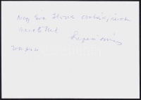 2010 Szepesi György (1922-) magyar rádiós sportkommentátor, az Aranycsapat tizenkettedik játékosának aláírása fotón.
