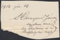 Csengery János (1856-1945) klasszika-filológus, műfordító, egyetemi tanár, a Magyar Tudományos Akadémia tagja. Aláírás kivágáson.