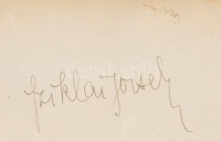 Kosáry Emmi(1889-1964) és Sziklai József(1889-1940) színészek aláírása