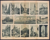 cca 1938 Az ezeréves magyar Felvidék. Bp., Pesti Hírlap. Hátoldalán képekkel a felvidéki városokról. 41,5×57,5 cm
