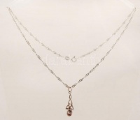 Ezüst nyaklánc medállal, Ag., br.: 3,5gr.,jelzett, 44cm/ Silver necklace with pendant, Ag, Br. .: 3,5gr., marked, 44cm
