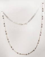 Ezüst, glídes nyaklánc, jelzett, Ag., 10,9gr., 45cm/Silver, glides necklace, marked, Ag. 10,9gr., 45cm