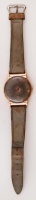 cca 1940 Arany Doxa karóra, 14 K arany tokkal és hátlappal. Tisztítandó számlappal, plexin repedéssel. Működő szerkezettel. / Gold Doxa watch, works