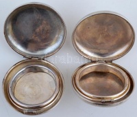 Ezüstszelencék, Ag., 85,2gr., jelzés nélkül, 2db, d:6cm/ Silver boxes, Ag, 85,2gr without signaling, 2pz.,d: 6cm