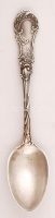 XIX. sz. vége: Jelzett, virég motívummal díszített ezüst kanál / Ornamented silver spoon 39g