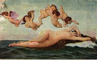 Birth of Venus / Erotic nude art postcard, Salon J.P.P. 2224. s: Cabanel (wet damage)