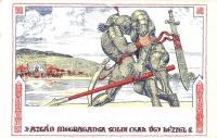 Arany János, 'Toldi' illusztráció; jelenet a XI. énekből / Toldi illustration, s: Fáy Aladár (EB)