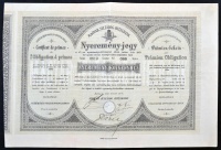 Budapest 1913. 'Magyar Jelzálog-Hitelbank' nyeremény-jegye T:III