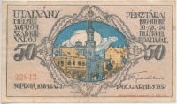 Sopron 1918. május 1. 50f utalvány T:III