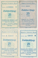 ~1960. 'Magyar Nemzeti Bank' zsákbetétjegy (4x) klf impresszumokkal  T:I,I-