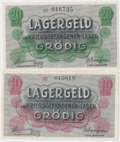 Ausztria / Grödig hadifogolytábor ~1915. 10h + 20h T:I-,II / Austria / Grödig POW camp ~1915. 10 Heller + 20 Heller C:AU,XF