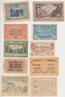 Ausztria 1920. 10db-os Heller szükségpénz tétel T:I,I- hajtatlanok / Austria 1920. 10 pcs of Heller notes C:UNC,AU unfolded