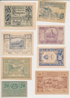 Ausztria 1920. 10db-os Heller szükségpénz tétel T:I-II- hajtatlanok / Austria 1920. 10 pcs of Heller notes C:UNC-VF unfolded