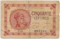 Franciaország 1920. 50c 'Kereskedelmi Kamara Párizs' T:III / France 1920. 50 Cents 'Chambre de Commerce de Paris' C:F