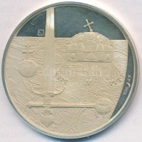 Fülöp Zoltán (1951-) 1978. 'Budapest - Parlament / Királyi szent ereklyék' Ag emlékérem tokban tanúsítvánnyal (27g/0.925/42,5mm) T:PP
