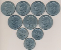 Amerikai Egyesült Államok 1972-1976. 1$ 'Eisenhower' (7x) + 1976. 1/2$ 'Kennedy' (3x) T:2,2-
USA 1972-1976. 1/2 Dollar 'Kennedy' (9x) + 1976. 1/2 Dollar 'Kennedy' (3x) C:XF,VF