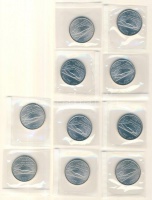 USA 2005P. 1/4$ 'Nyugat-Virginia' (10x) egyenként eredeti laminált fólia csomagolásban T:1
USA 2005P. Quarter Dollar 'West Virginia' (10x)each one in original laminated packing C:UNC