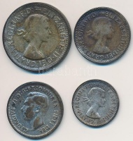 Ausztrália 1951. 6P Ag 'VI. György' + 1955. 3P Ag + 1958. 6P Ag + 1961. 1Sh Ag 'II. Erzsébet' T:2,2- patina
Australia 1951. 6 Pence Ag 'George VI' + 1955. 3 Pence Ag + 1958. 6 Pence Ag + 1961. 1 Shilling Ag 'Elizabeth II' C:XF,VF patina