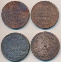 Ausztria 1816A 1kr Cu (2x) + 1861A 4kr Cu lyuk! + Magyarország 1864B 4kr Cu T:2-,3 ü.
Austria 1816A 1 Kreuzer Cu (2x) + 1861A 4 Kreuzer Cu hole! + Hungary 1864B 4 Kreuzer Cu C:VF,F ding