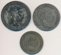 Ausztria 1868. 20kr Ag + 1872. 10kr Ag + 1895. 1K Ag 'Ferenc József' T:3 patina
Austria 1868. 20 Kreuzer Ag + 1872. 10 Kreuzer Ag + 1895. 1 Corona Ag 'Franz Joseph' C:F patina