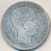 Ausztria 1870A 1Fl Ag 'Ferenc József' T:2-,3 karc Austria 1870A 1 Florin Ag 'Franz Joseph' C:VF,F scratched