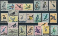 1951 Madár sor Mi 339-362 (falctalanított, néhány rozsda folt, gumihiba))