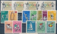 1964-1984 Sport összeállítás: 3 klf önálló érték + 4 klf sor