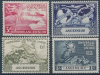 1949 75 éves az UPU sor Mi 57-60
