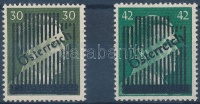 1945 Felülnyomott német bélyegek Mi 672-673 II