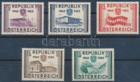 1955 Mi 1012-1016 (Mi EUR 60.-)