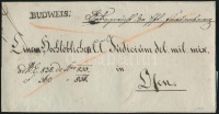 1831 Félportós levél 'BUDWEIS.' - Ofen