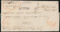 1837 Ex offo 'LEMBERG' - piros 'WIEN Franco' - Buda