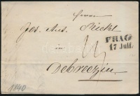 1840 Portós levél 'PRAG' - 'DEBREZIN'
