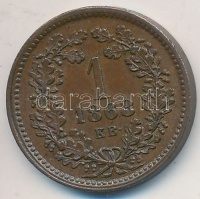 1868KB 1kr Cu 'Angyalos címer' T:2