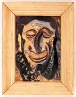 Berely jelzéssel: Férfi fej. Vegyes technika, karton, keretben, 31×22 cm