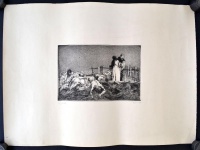 Görög Rezső (1930- ): Új rend. Rézkarc, papír, jelzett, felcsavarva, 17×25 cm