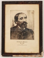 Novák Lajos (1927-): Irinyi János. Rézkarc, papír, jelzett, sérült keretben, 27×21 cm