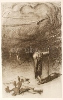 Pann, Abel (1883-1963): Fugitive and vagabond shalt thon be on earth. Heliogravűr, papír, jelzett a metszeten, kis gyűrődéssel,  28×17 cm