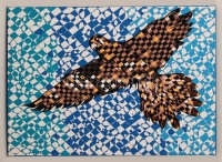 Sugár Gábor (1976- ): Réti sas. Akril, vászon, jelzett, 70×50 cm