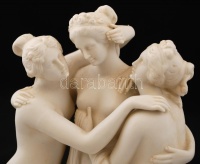 Nimfák, jelzett buiscuit porcelán szobor, hibátlan. / Nimphs signed porcelain figure 25 cm