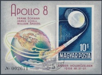 1969 Apollo 8 vágott blokk (4.500)