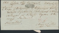 1825 Hivatalos levél 'N:KÁROLY' - Nagy Szőllős (Kárpát-Ukrajna), díszes hátoldali viaszpecséttel