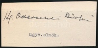 Odelscalchi Károly (1896-1987)herceg.
Aláírás kivágáson.