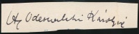 Odelcalchi Károlyné (1898-1941) hercegné
Aláírás kivágáson.